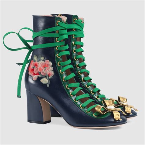 gucci blue ankle boots|high heel gucci boots.